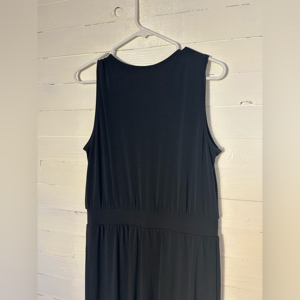 Iman Black jumpsuit, button top, women’s size medium. Excellent condition. - Picture 6 of 12